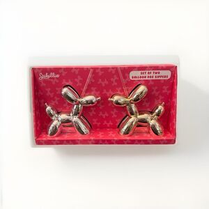 Jubillie Press Balloon Animals Dog Sippers W/ Straw Water Wine Juice  NEW!